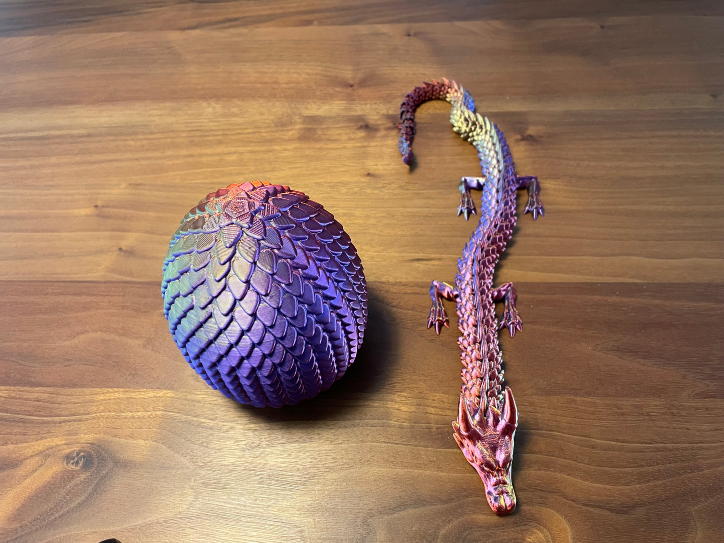 Drage med Æg / Red - Gold - Purple