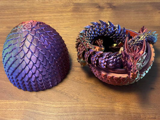 Drage med Æg / Red - Gold - Purple