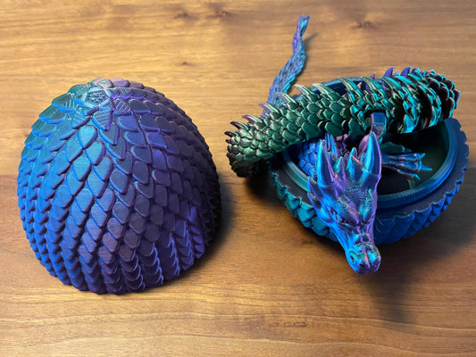 Drage med Æg / Blue - Green - Purple